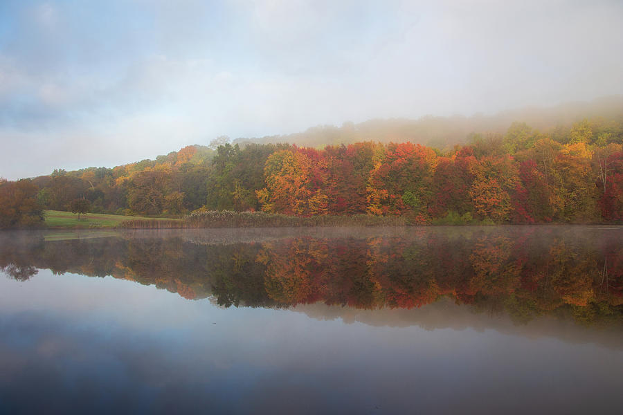 Fall Photograph - Fog Lifting On An October Morning by Karol Livote