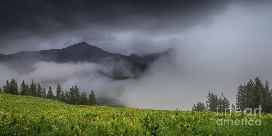 Fog Moving in on Rustler Gulch Photograph by Priscilla Burgers