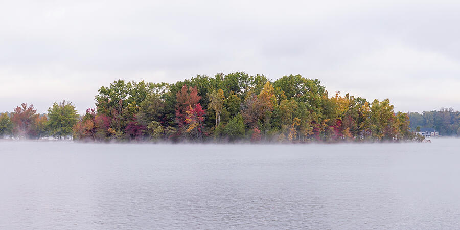 Fog on Lake Anna in Fall Photograph by Donna Twiford
