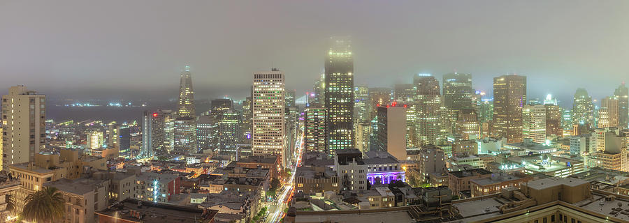 Fog Over Downtown Colors Photograph by Jonathan Nguyen
