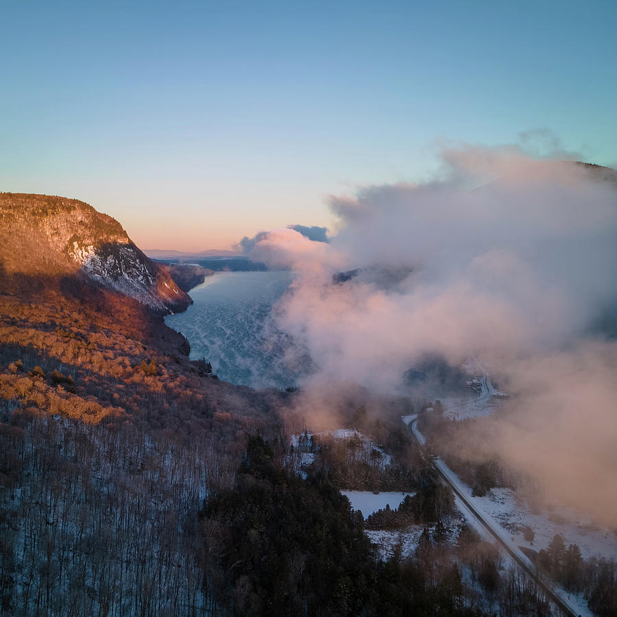 Fog Rises Off Lake Willoughby in Westmore, Vermont Photograph by John Rowe