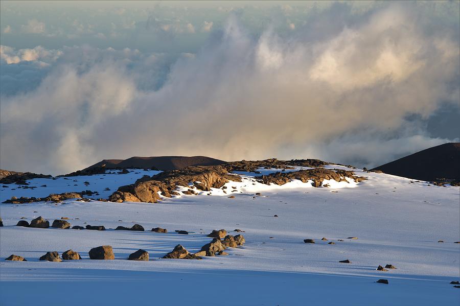 Fog Rising Mauna Kea Photograph