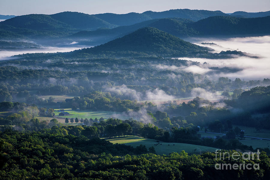 Foggy Appalachia Foothills - Berea - Kentucky Photograph by Gary Whitton