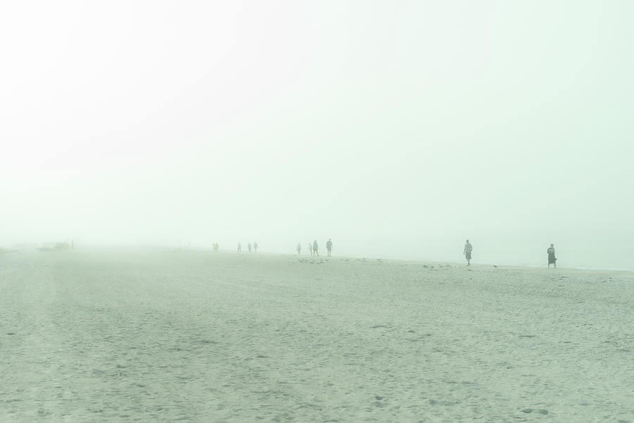 foggy Beach Morning Photograph by Marian Tagliarino