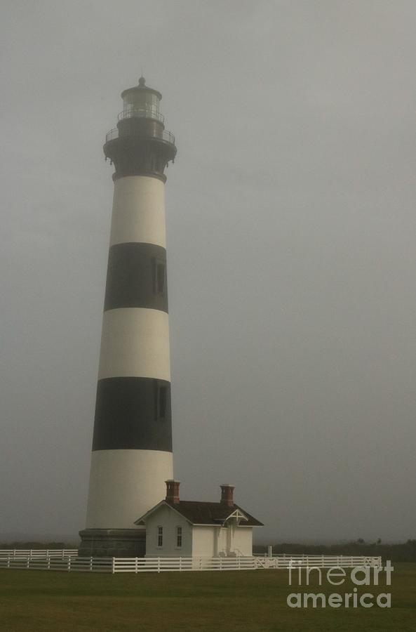 Foggy Bodie Island Lighthouse Photograph by Cortney Price