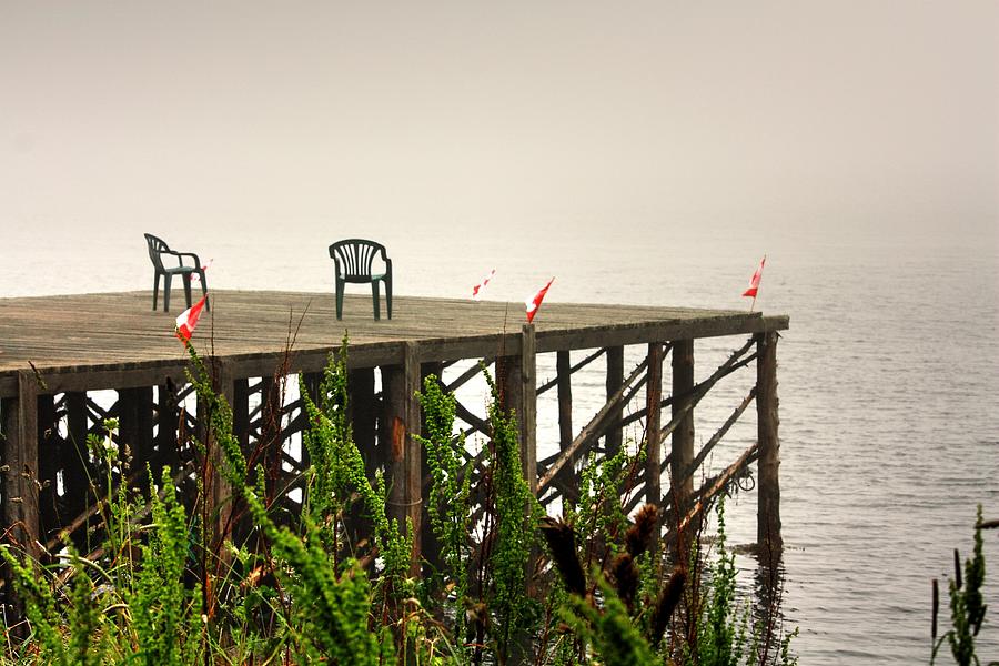 Foggy Chairs Photograph by David Matthews