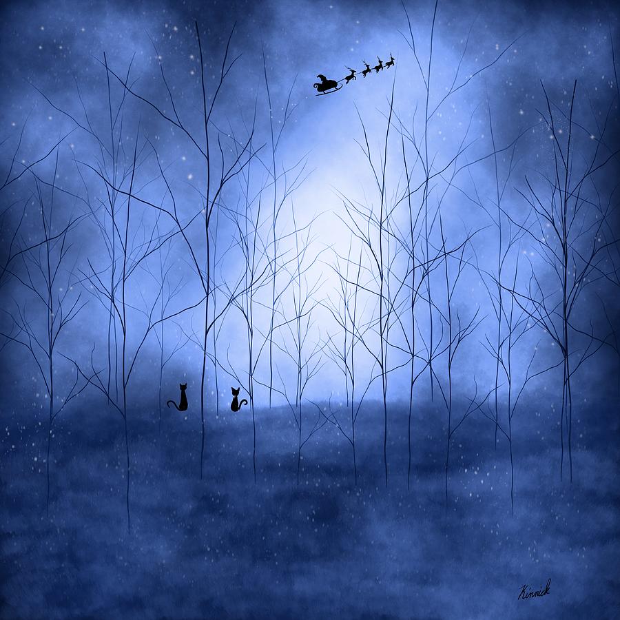 Foggy Christmas Eve Digital Art by Gabi Kinnick | Fine Art America