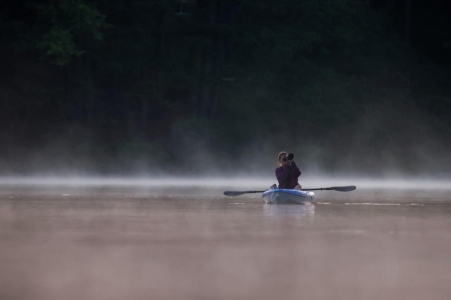 Foggy Kayaking Photographer Photograph by Brook Burling