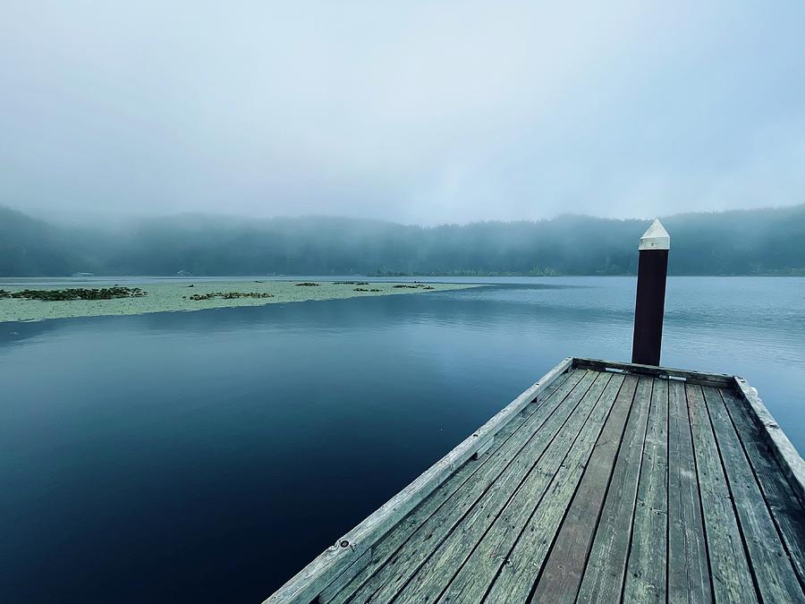 Foggy Lake Dock Photograph by Collin Westphal - Pixels