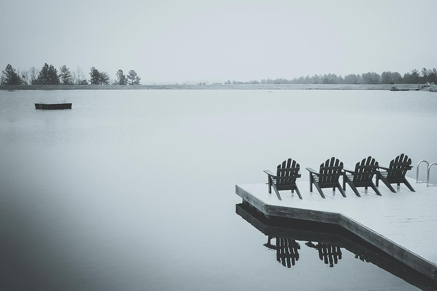 Foggy Lake Front Row Seat Photograph by Joni Eskridge
