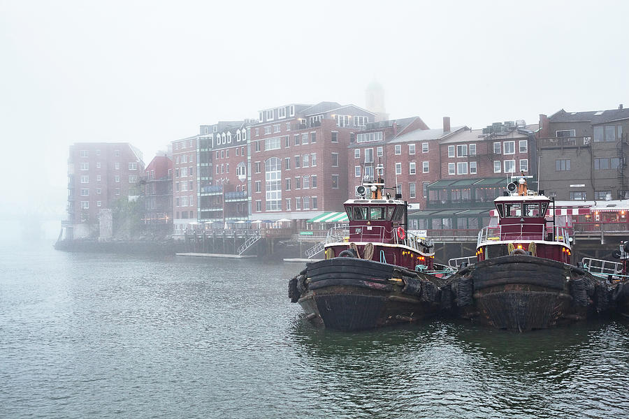 Foggy Moran Tugboats Photograph by Eric Gendron