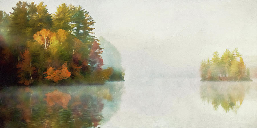 Foggy Morning Painting by AM FineArtPrints