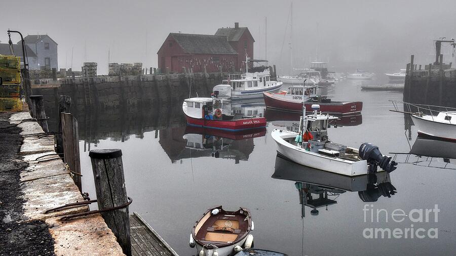 Foggy Morning at the Motif Photograph by Steve Brown