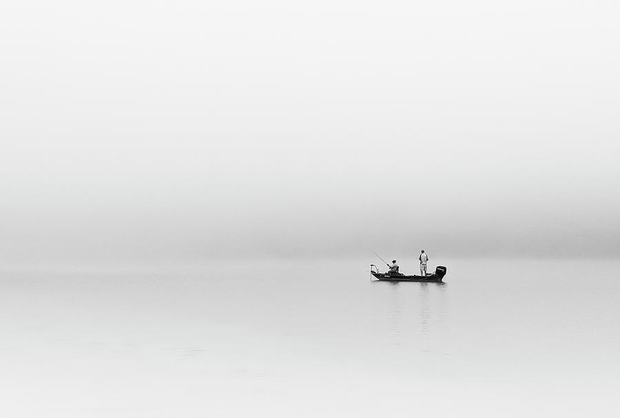 Foggy Morning Fishing Trip Photograph by Amber Kresge