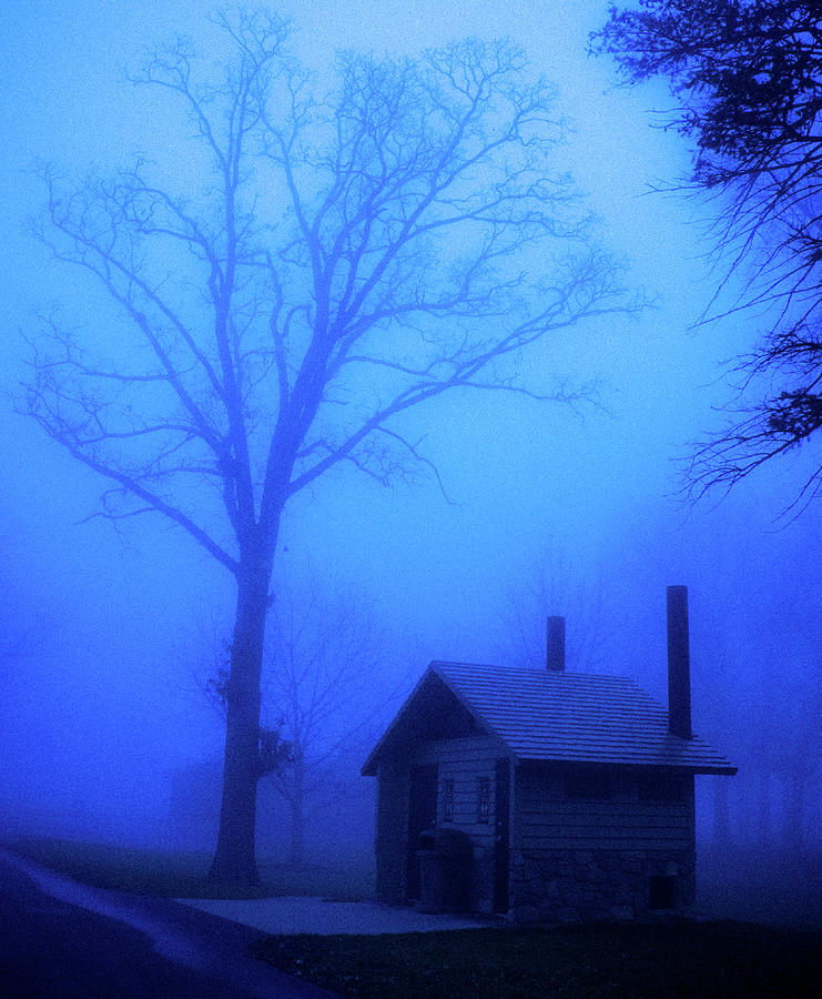 Foggy morning in Lockport, Illinois Photograph by David Morehead