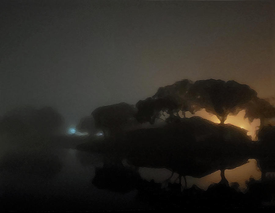 Foggy Morning Lights Mixed Media by Sharon Williams Eng