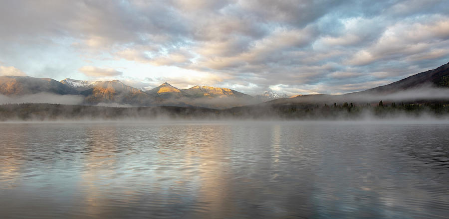Foggy Morning Mountain Lake Photograph by Dan Sproul