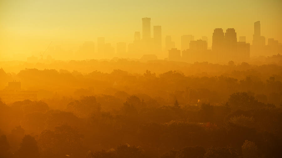 Foggy morning over Torontos skyline Photograph by Roland Shainidze Photogaphy