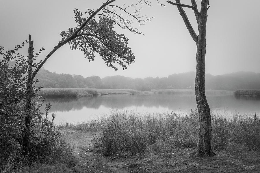 Boat Photograph - Foggy Morning Taunton River VII BW by David Gordon