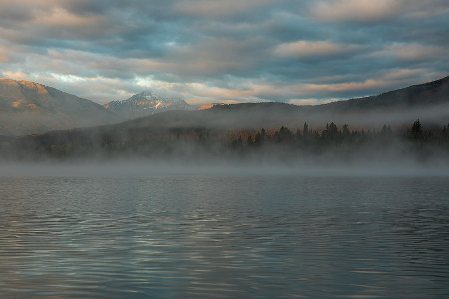 Foggy Mountain Lake Photograph by Dan Sproul
