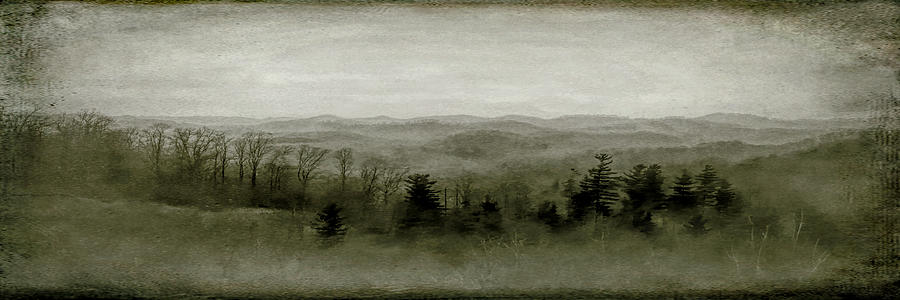 Foggy Mountain View Digital Art by Susan Hope Finley