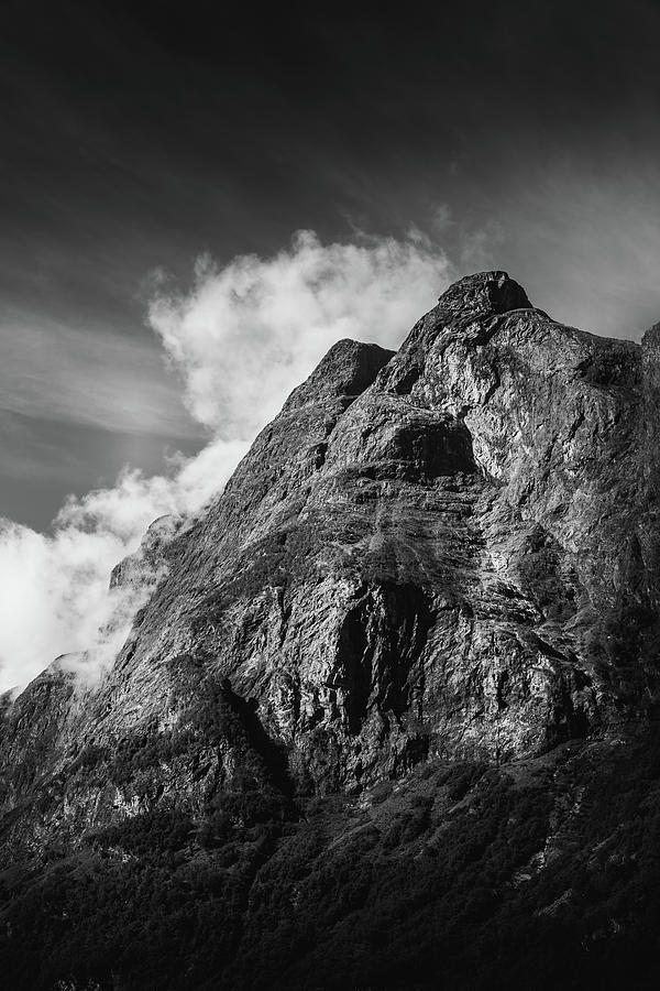 Black And White Photograph - Foggy Mountains in Black and White by Nicklas Gustafsson Black And White Photograph - Foggy Mountains in Black and White by Nicklas Gustafsson