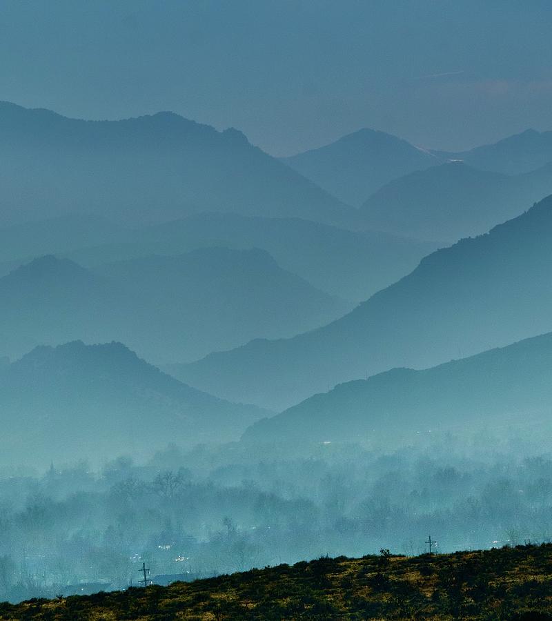 Foggy mountains Pyrography by Rupam Dewan Fine Art America