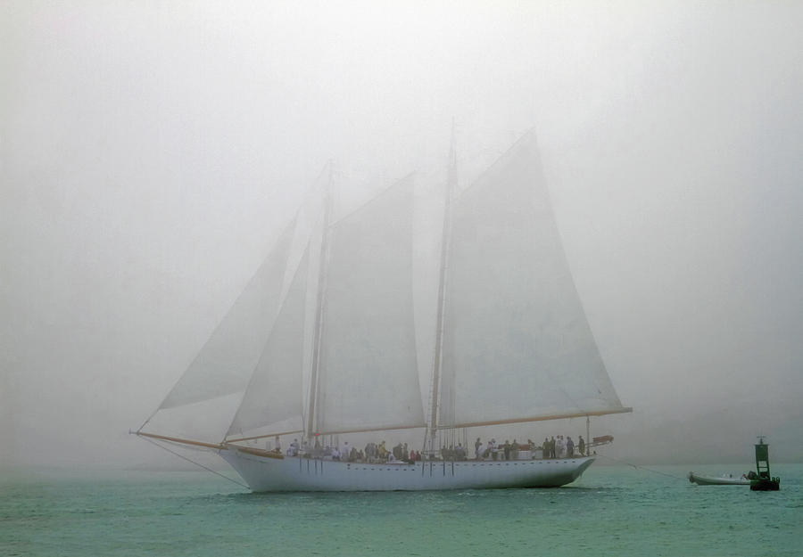 Foggy Schooner Cruise Photograph by Bonnie Follett