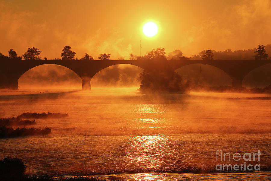 Foggy Sunrise on Interurban Bridge 0698 Photograph by Jack Schultz