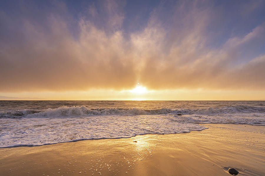 Foggy West Beach Photograph by Gary Skiff