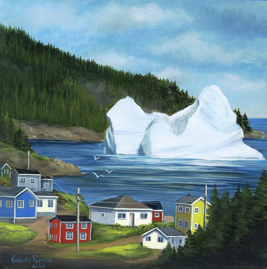 Landscape Painting - Fogo Iceberg  by Kimberly Ropson