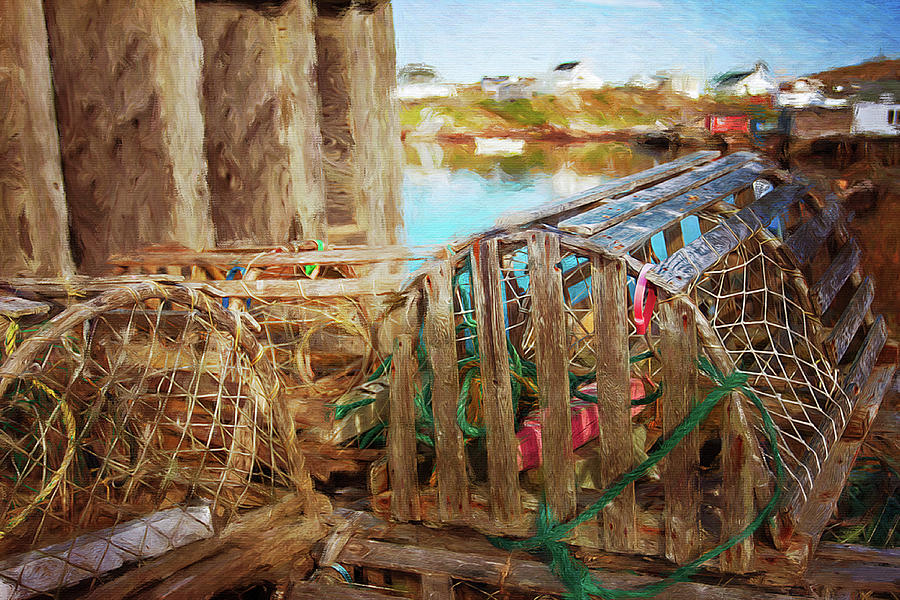 Fogo Island lobster traps Photograph by Tatiana Travelways