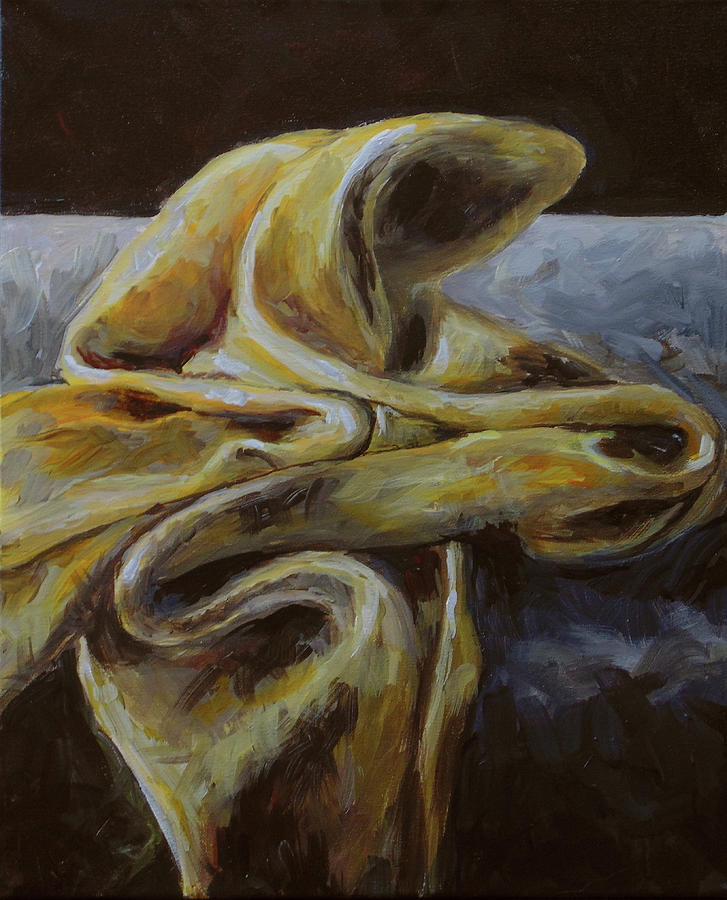 Folded Yellow Painting by Susan Moore
