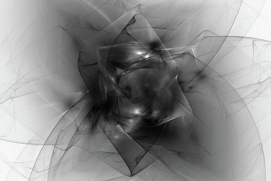 Folds In Black and White Digital Art by Brandi Untz