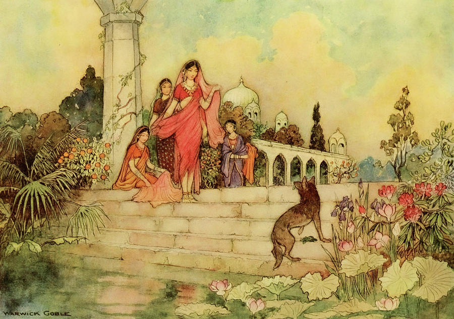 Folk Tales of Bengal 1912 The jackal Drawing by Warwick Goble
