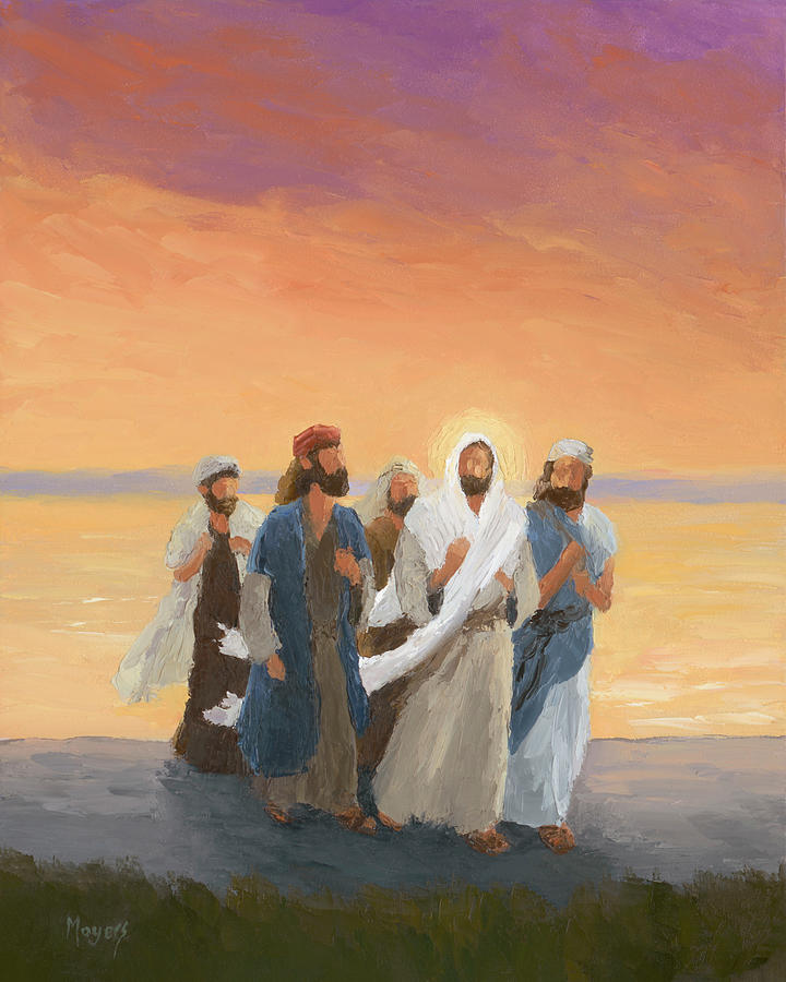 Easter Painting - Follow Me by Mike Moyers