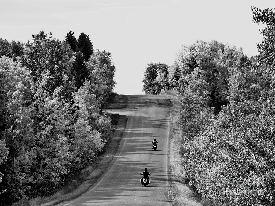 Follow the Leader Countryside Ride  BW Photograph by Jor Cop Images