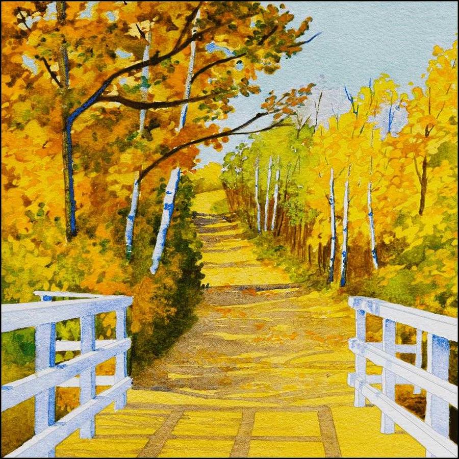 Follow The Yellow Dirt Road Painting by Teresa Trotter