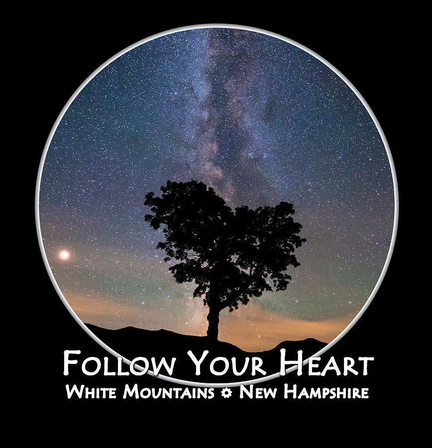 Follow Your Heart Cutout Background Photograph by White Mountain Images