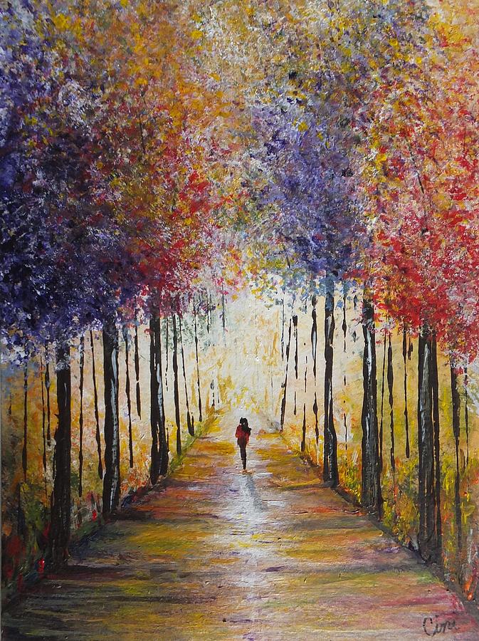 Colors Painting - Follow Your Path by Lisa Cini Colors Painting - Follow Your Path by Lisa Cini