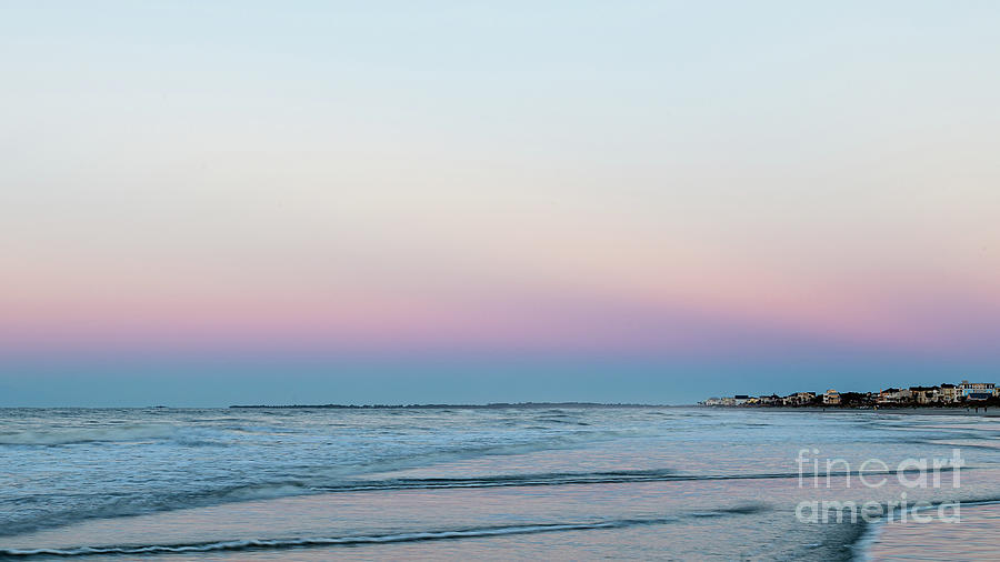 Folly Beach and Belt of Venus Photograph by Charles Hite