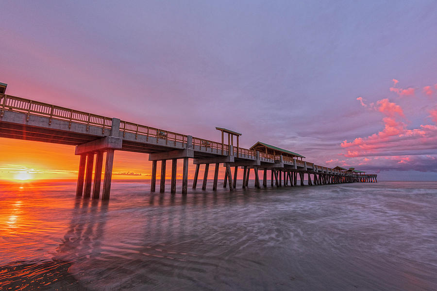 Folly Beach Pier Sunrise Overture  Photograph by Angelo Marcialis