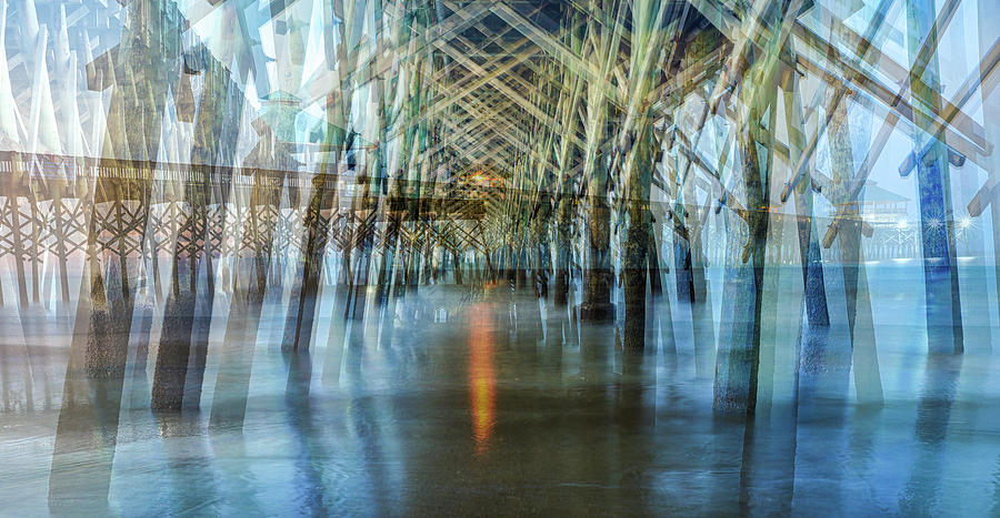 Folly Pier Abstract Composite Photograph by Dan Sproul