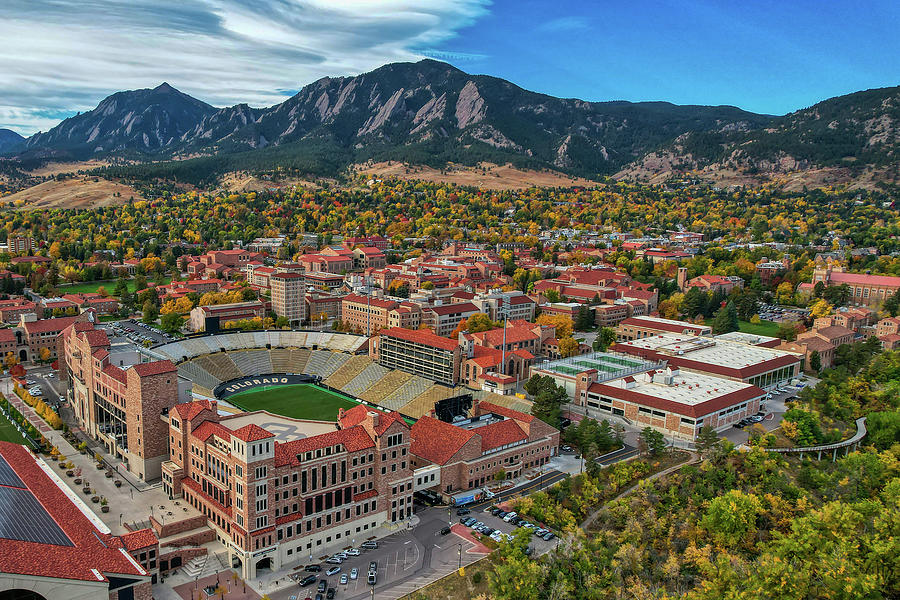 University Of Colorado Photograph - Folsom Flatirons by David Ross