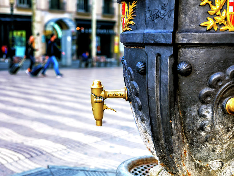 Font de Canaletes Up Close in Barcelona Spain Photograph by John Rizzuto