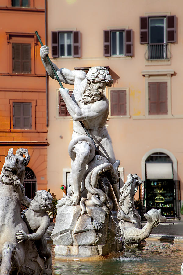 Fontana del Nettuno - Rome Photograph by W Chris Fooshee