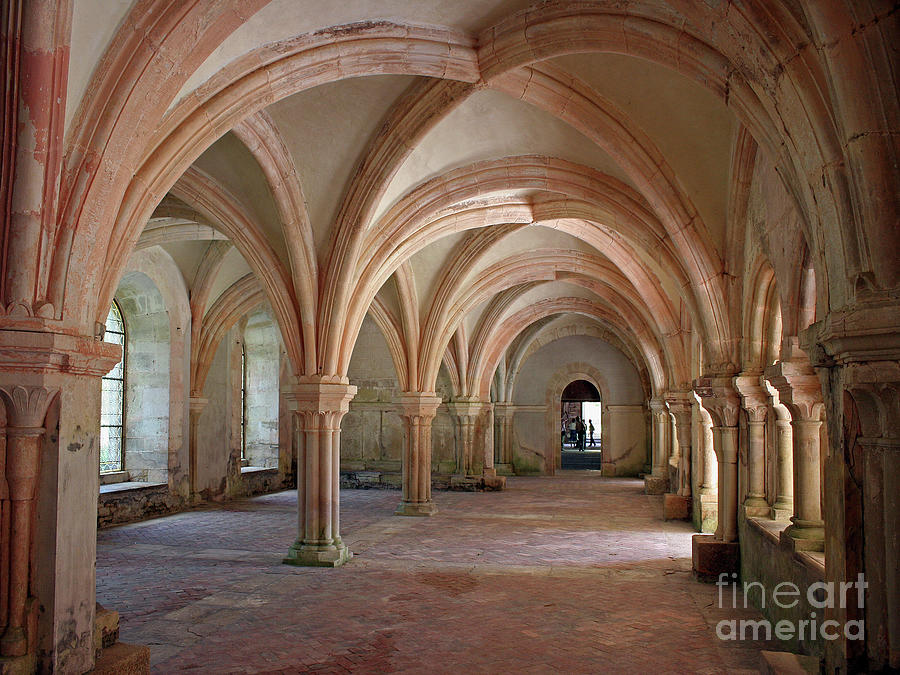 Architecture Photograph - Fontenay Abbey Cross Vault by Christiane Schulze Art And Photography