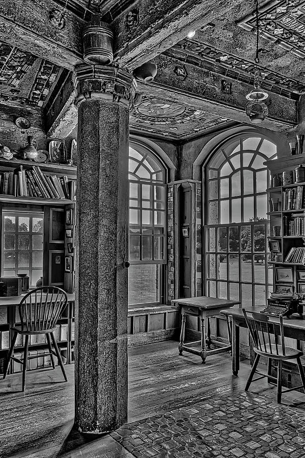 Fonthill Castle Office III BW Photograph by Susan Candelario - Fine Art ...