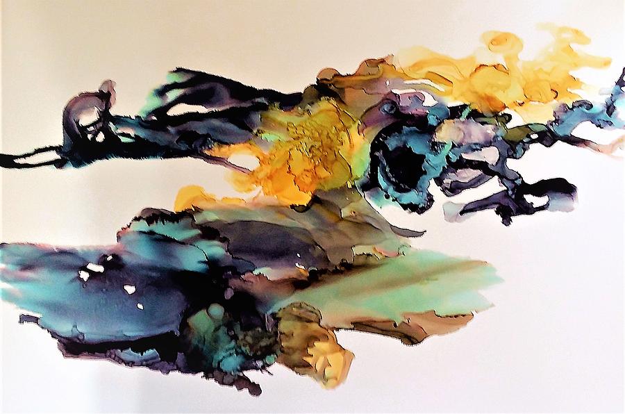 Foo Dog Painting by Angela Marinari Foo Dog Painting by Angela Marinari