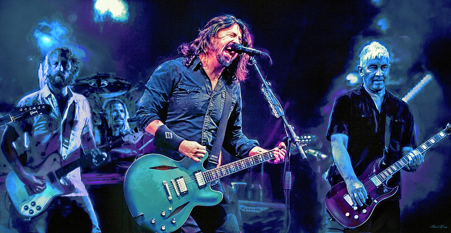 Foo Fighters Mixed Media by Mal Bray